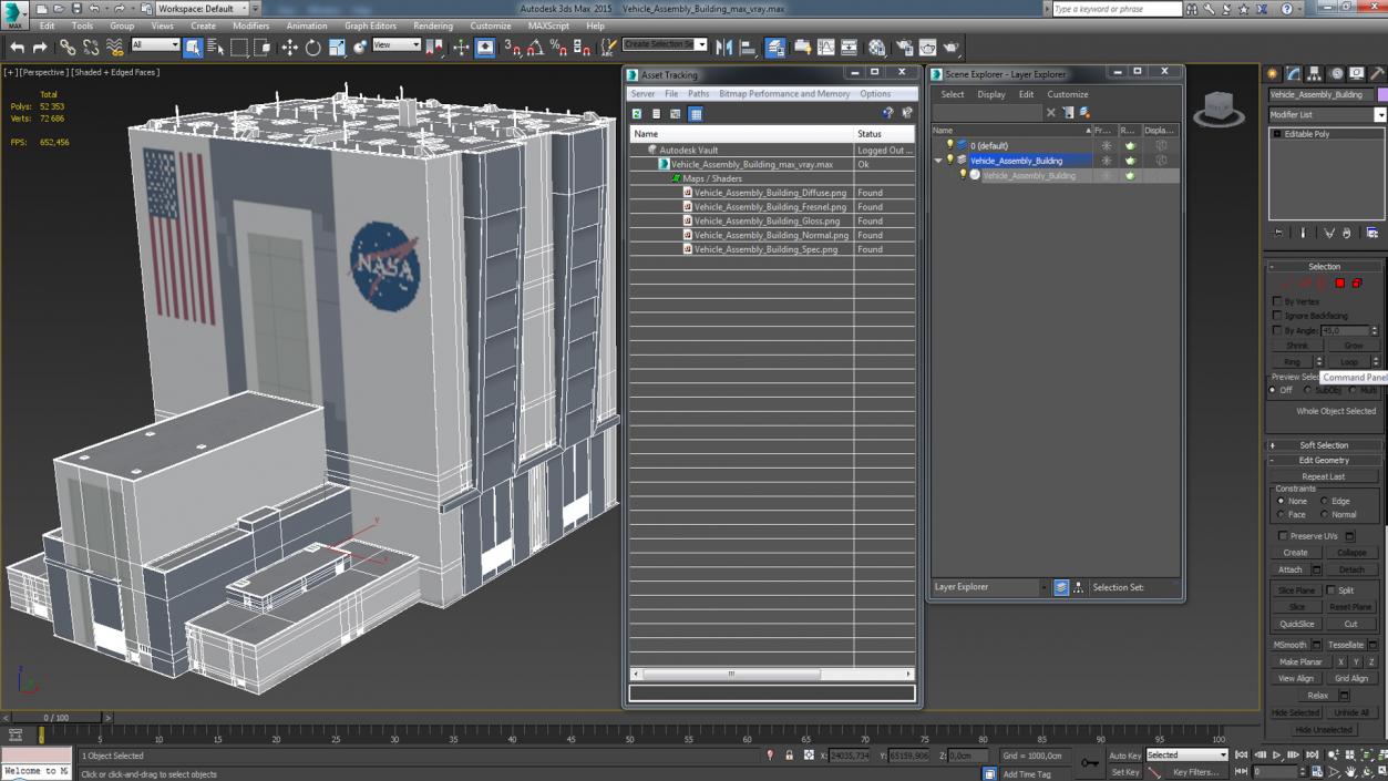 3D model Vehicle Assembly Building