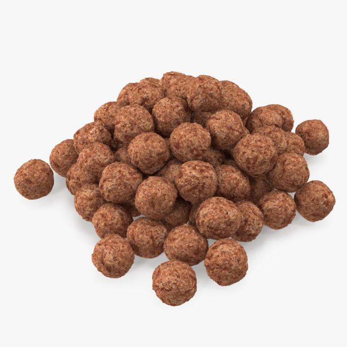 Cereal Chocolate Balls Pile 3D