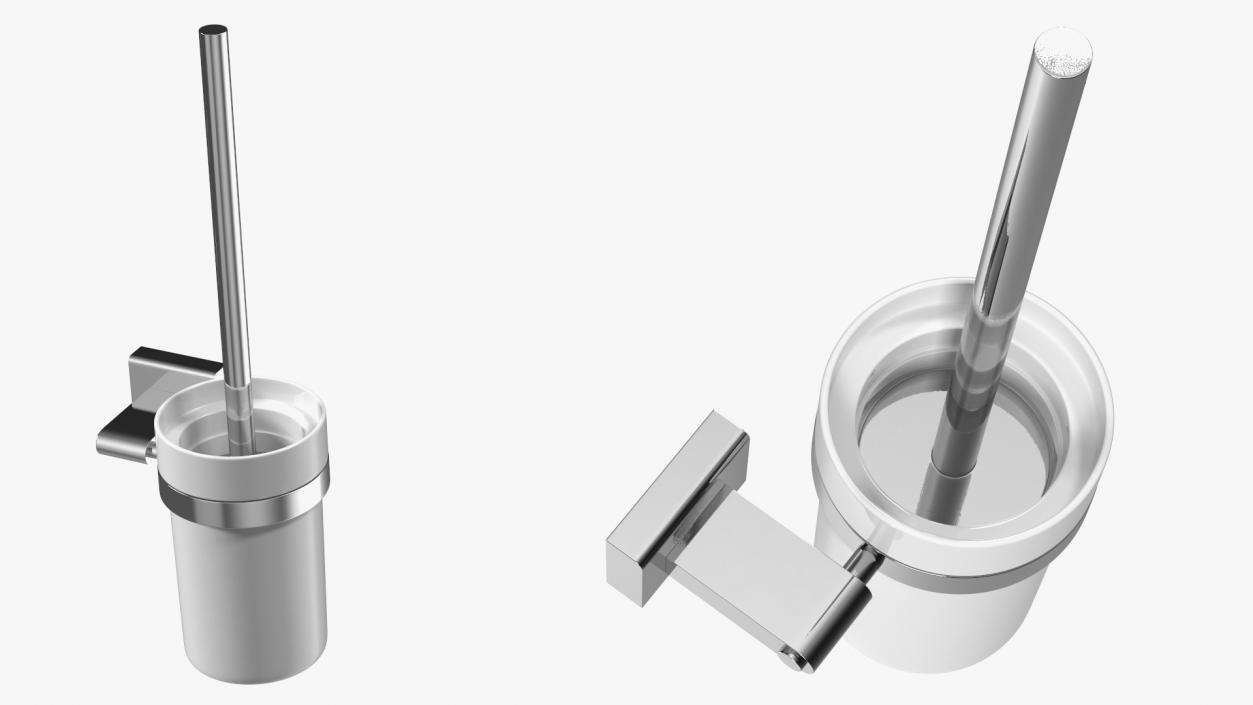 3D model Wall Accessories Set for Bathroom Chrome