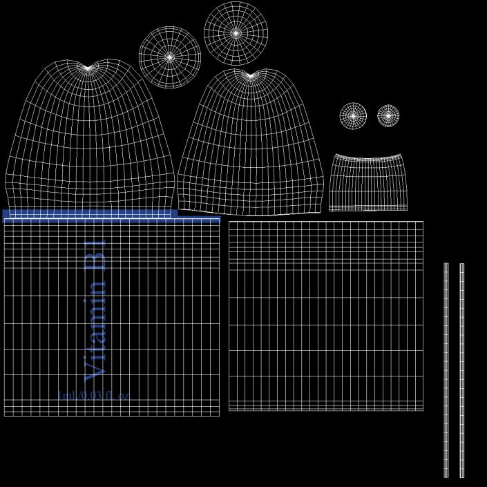 Vitamin B1 1ml Ampoule Opened 3D model