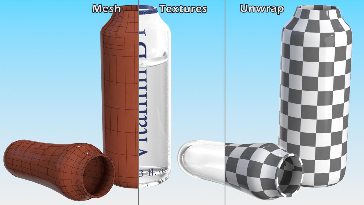 Vitamin B1 1ml Ampoule Opened 3D model