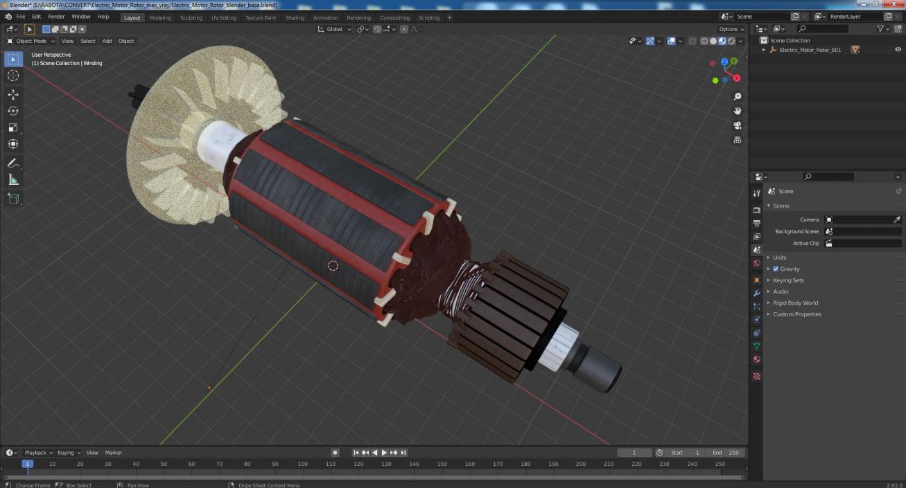 3D model Electric Motor Rotor