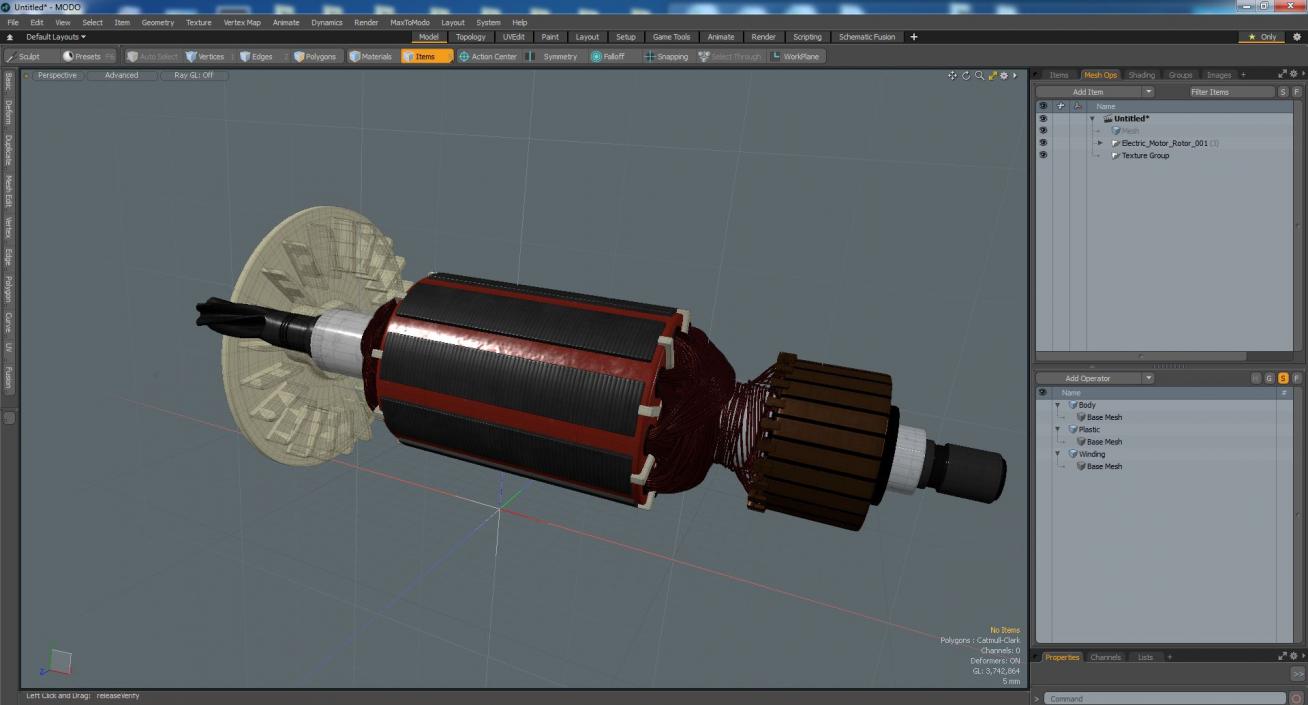 3D model Electric Motor Rotor