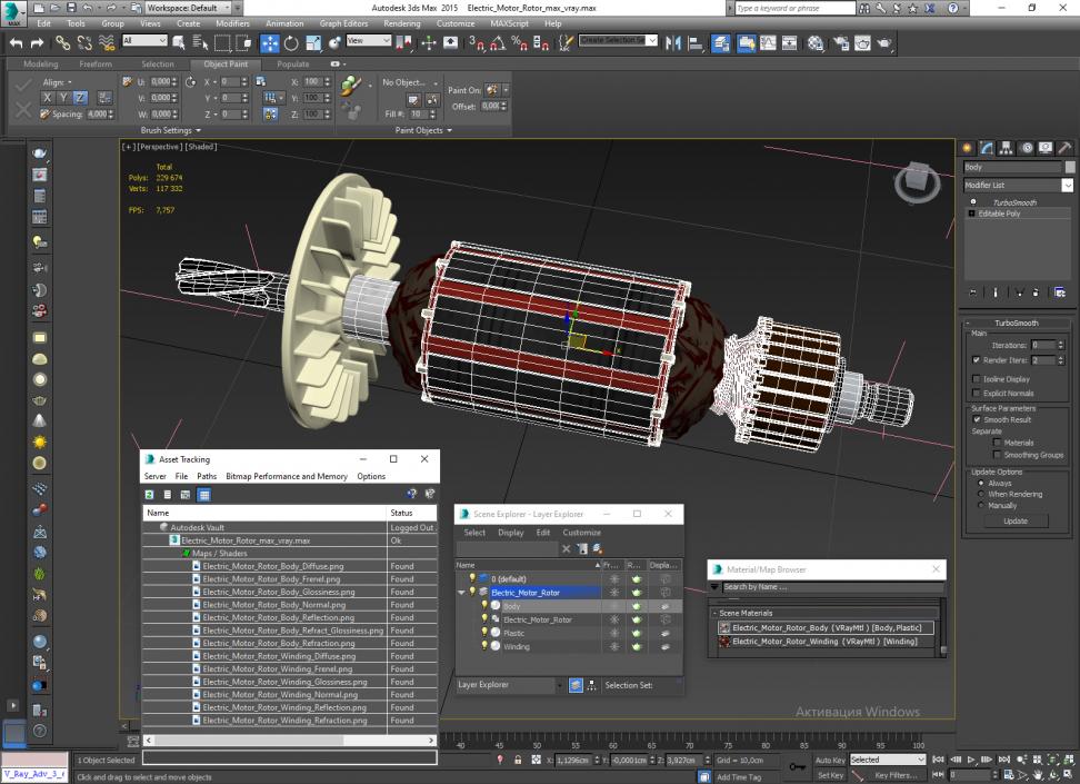 3D model Electric Motor Rotor