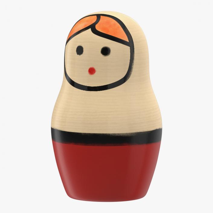 Wooden Matryoshka Doll 3D