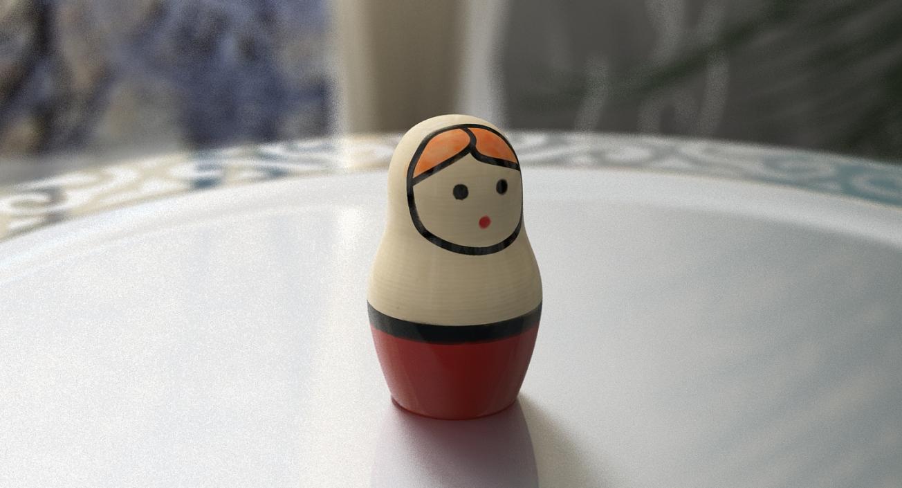 Wooden Matryoshka Doll 3D