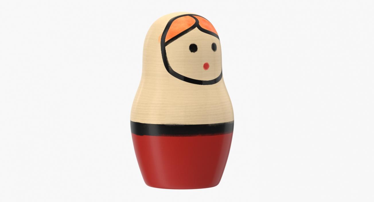 Wooden Matryoshka Doll 3D