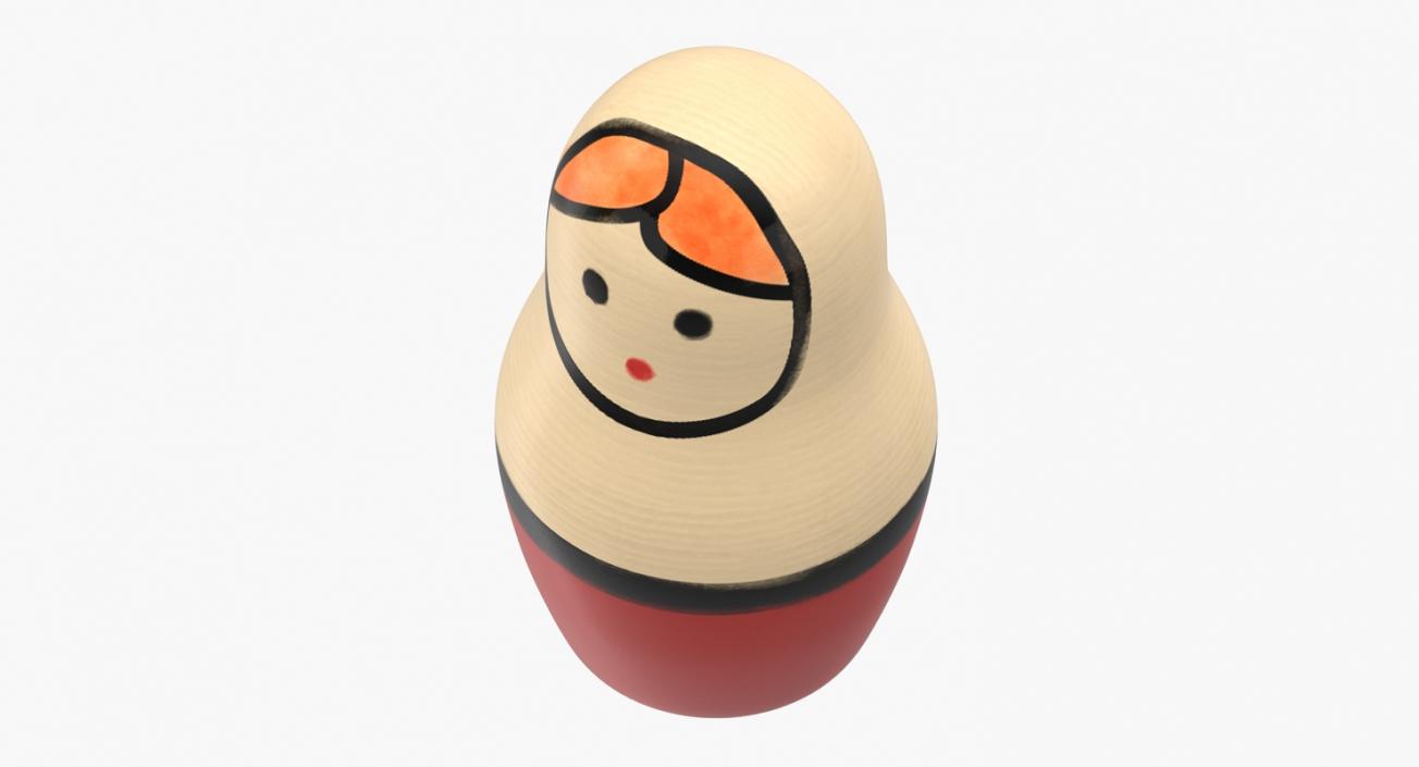 Wooden Matryoshka Doll 3D