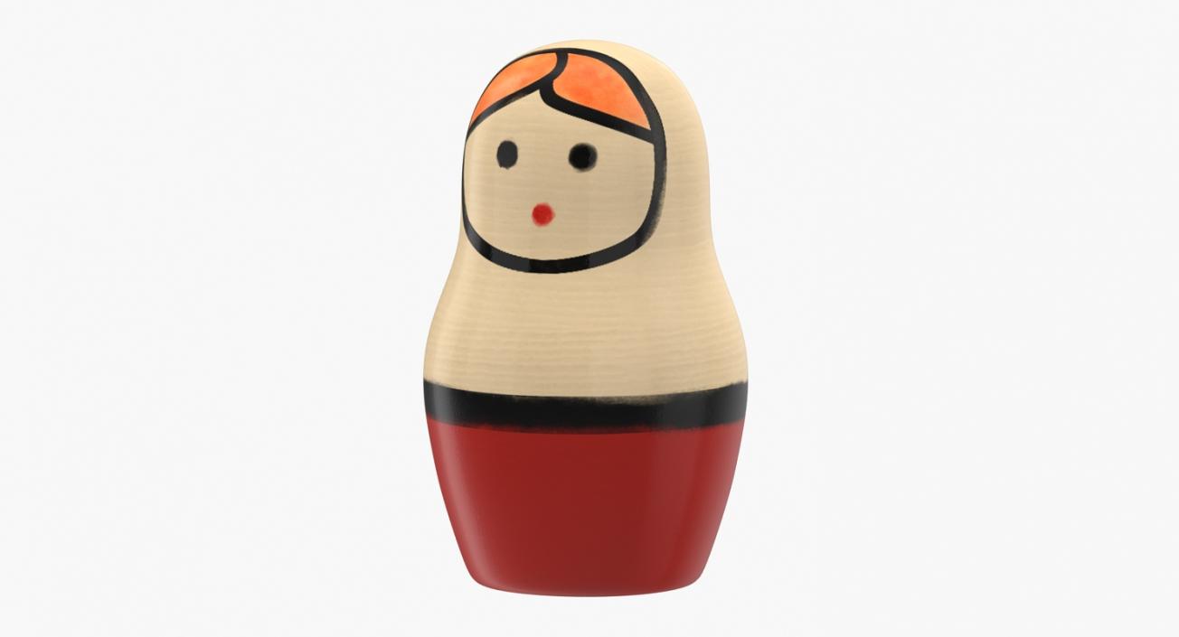 Wooden Matryoshka Doll 3D