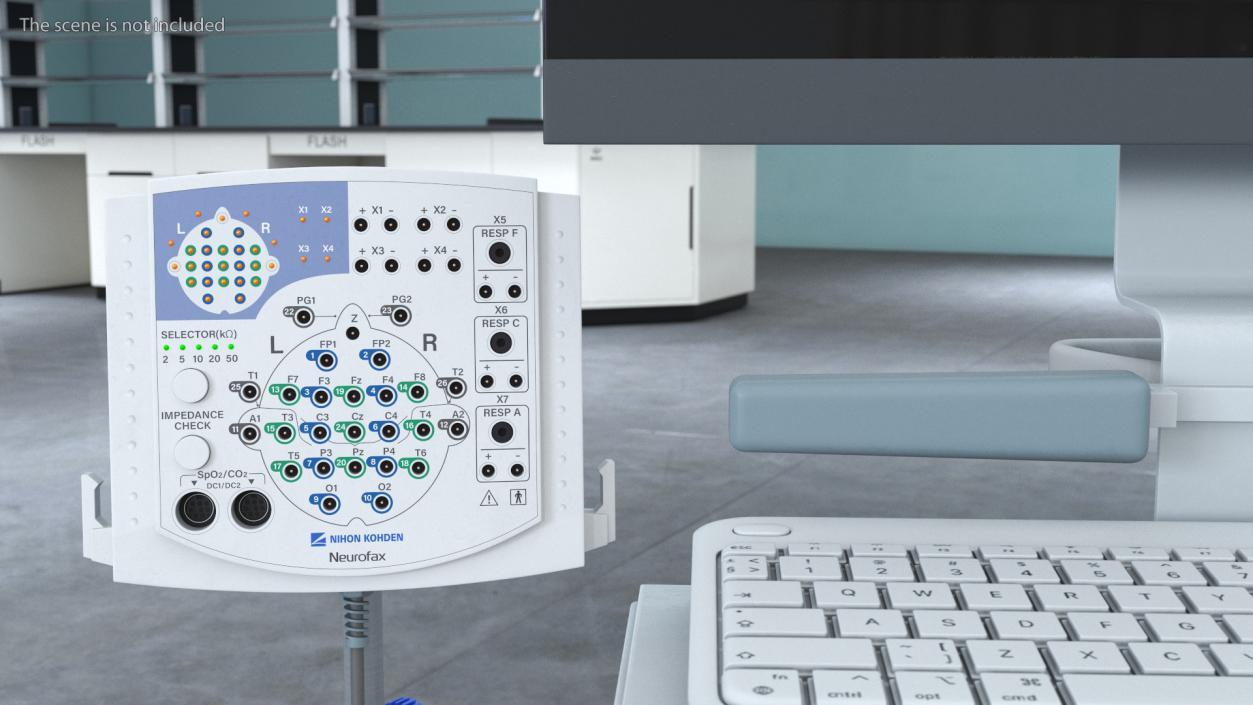 Electroencephalography EEG Machine 3D model