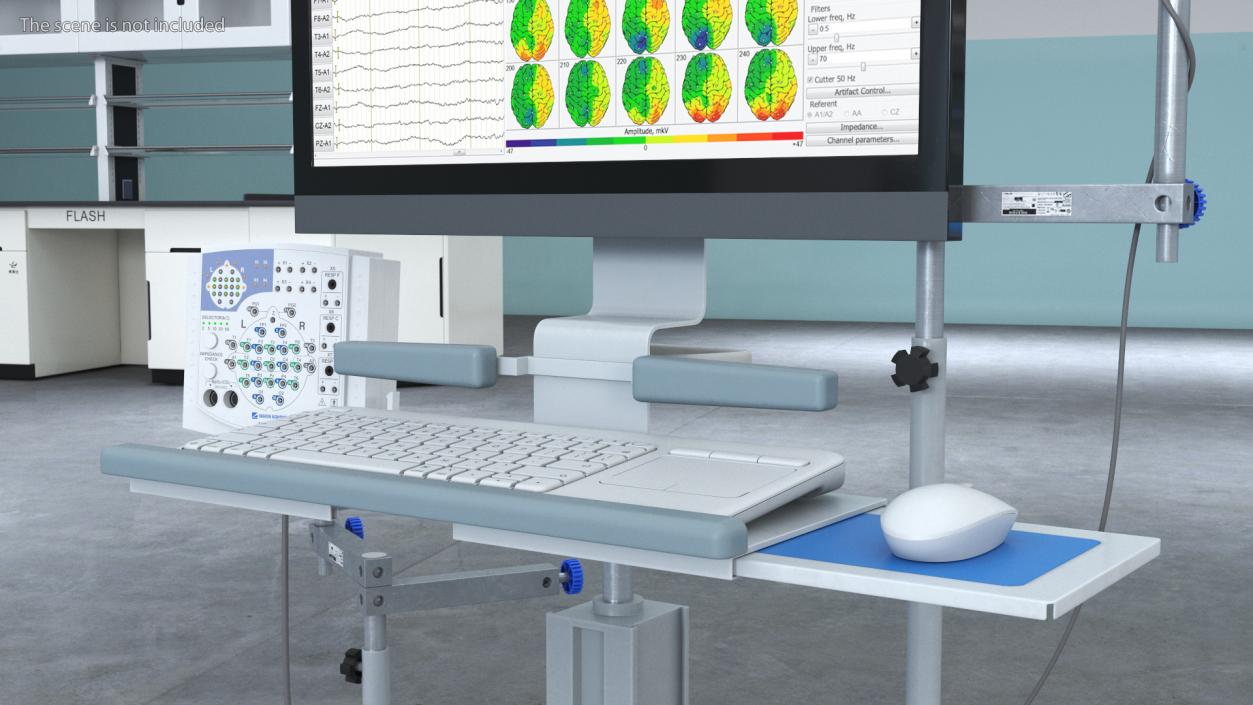 Electroencephalography EEG Machine 3D model