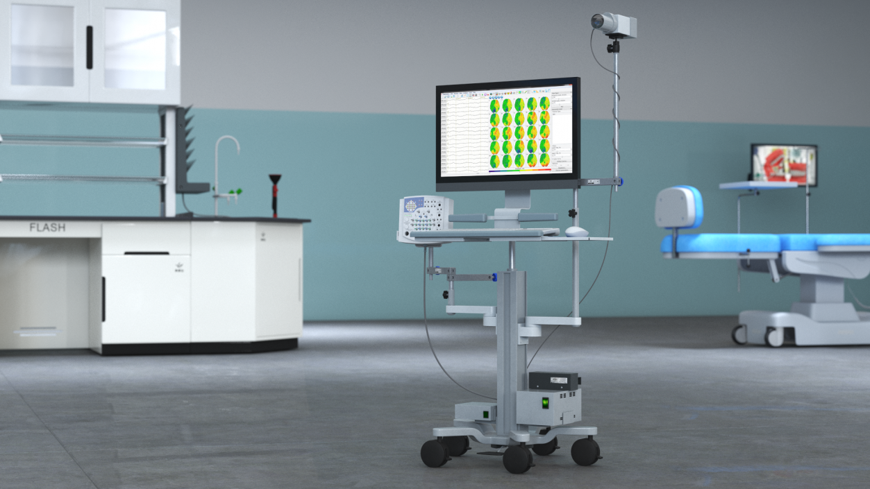 Electroencephalography EEG Machine 3D model