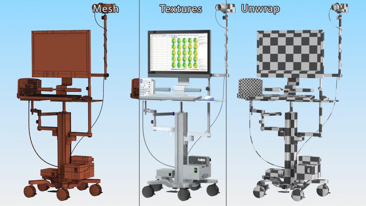 Electroencephalography EEG Machine 3D model