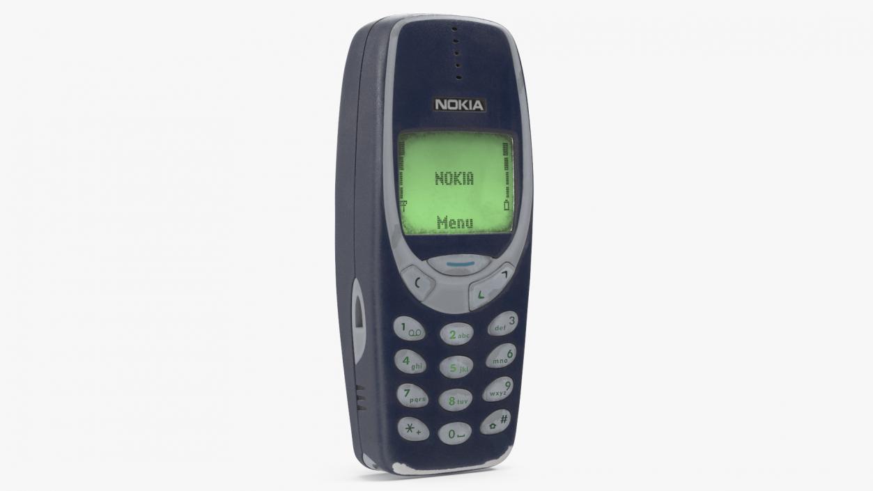 3D Worn Phone Nokia 3310 Switched On model