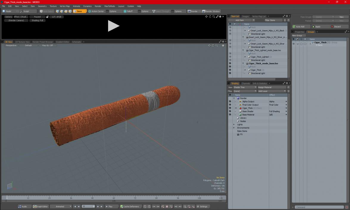 3D Cigar Thick 2 model