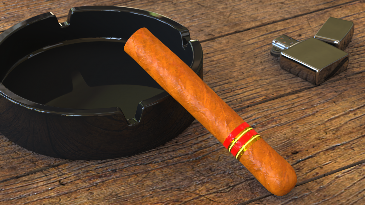 3D Cigar Thick 2 model