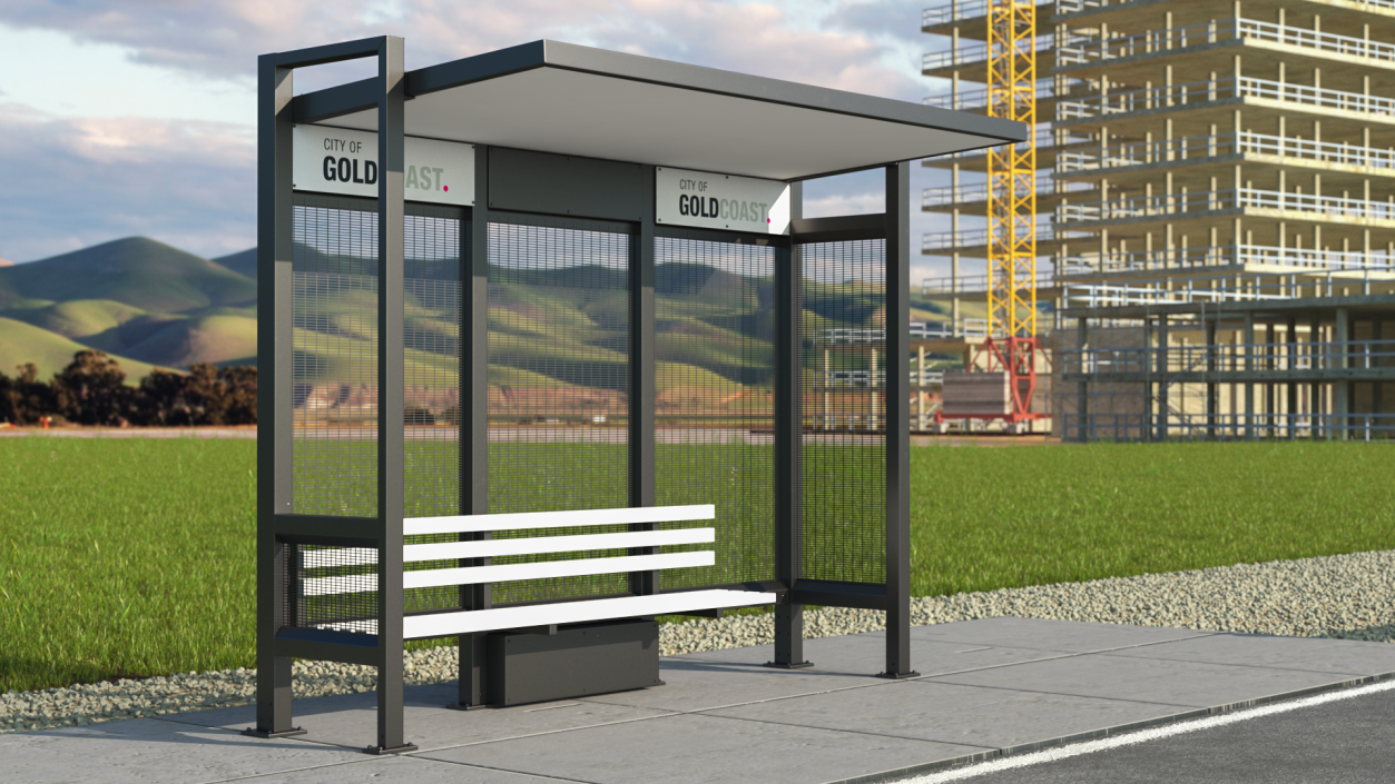 3D Bus Stop Shelter