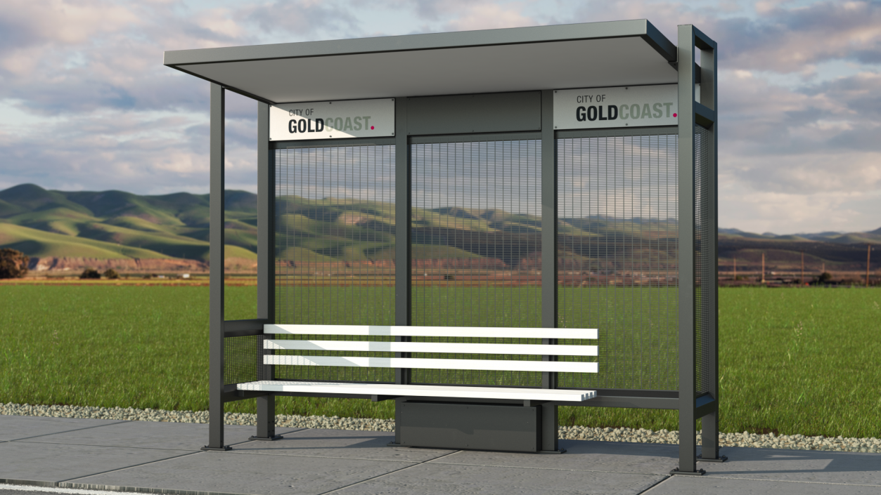 3D Bus Stop Shelter