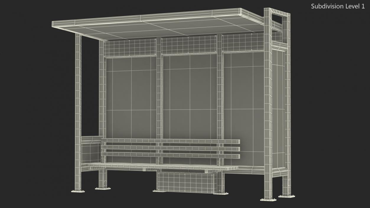 3D Bus Stop Shelter