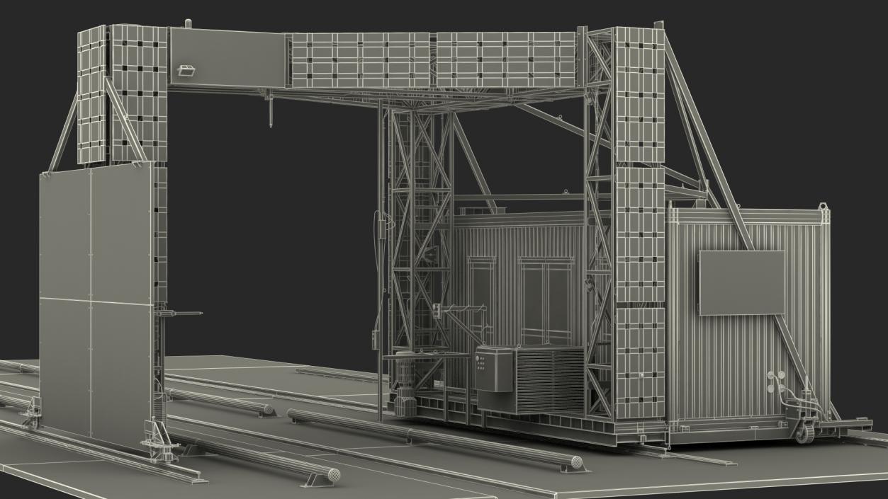 3D Gantry Inspection System Rigged