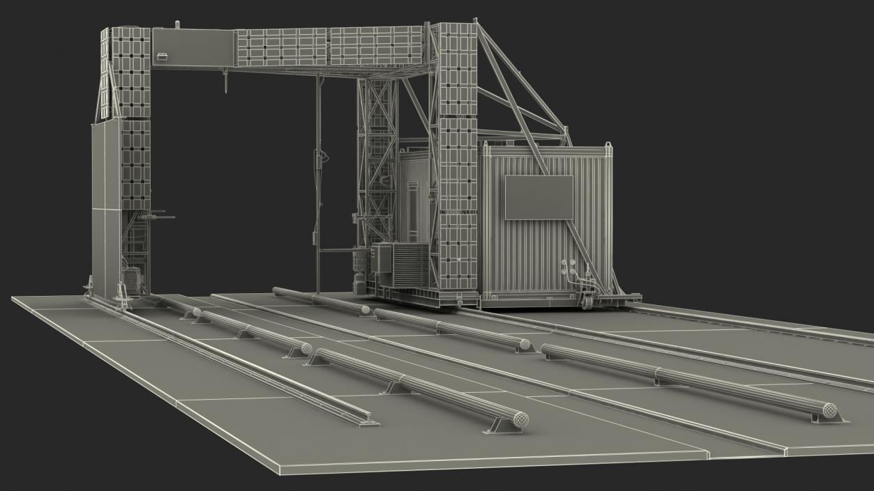 3D Gantry Inspection System Rigged