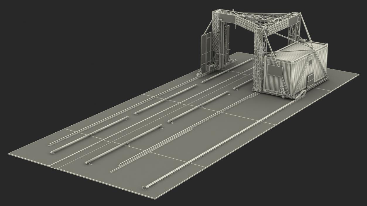 3D Gantry Inspection System Rigged