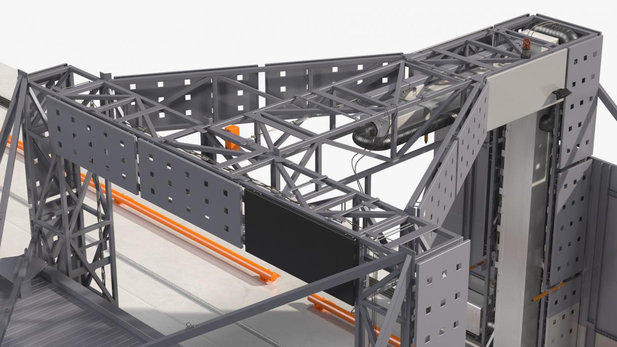 3D Gantry Inspection System Rigged