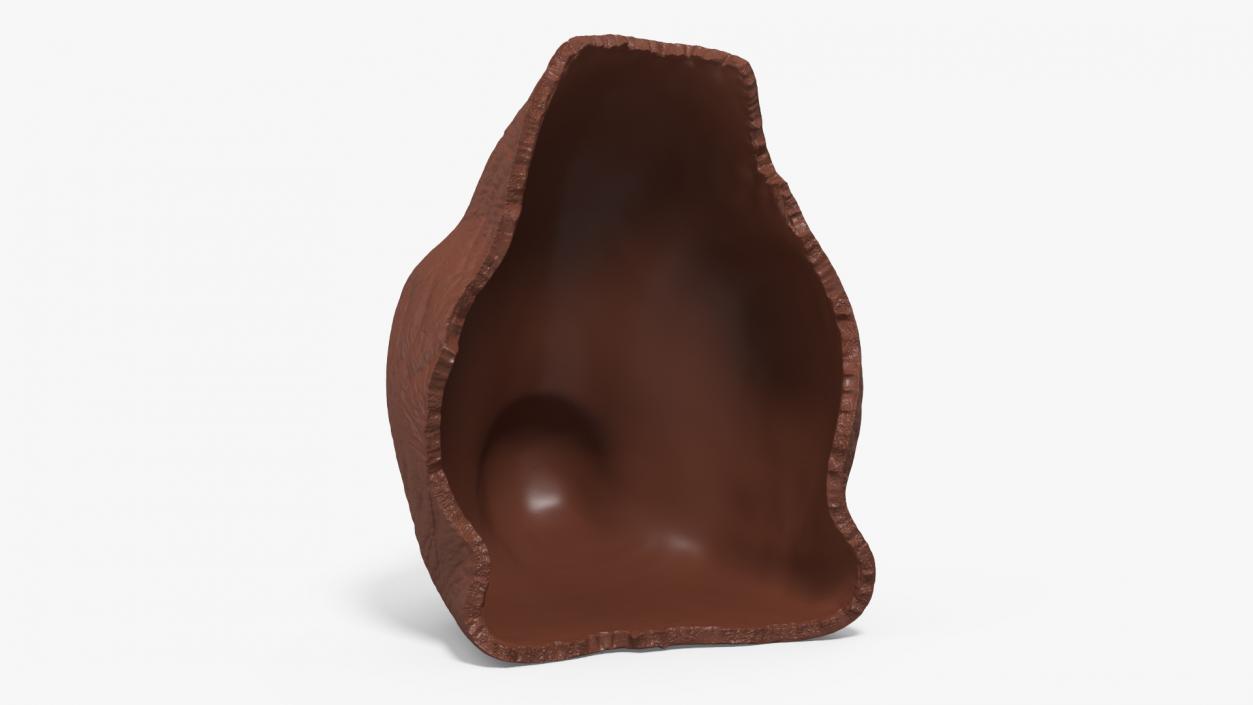 3D model Piece of Chocolate Bunnys Back