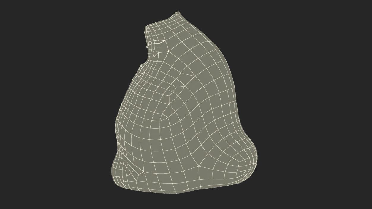 3D model Piece of Chocolate Bunnys Back