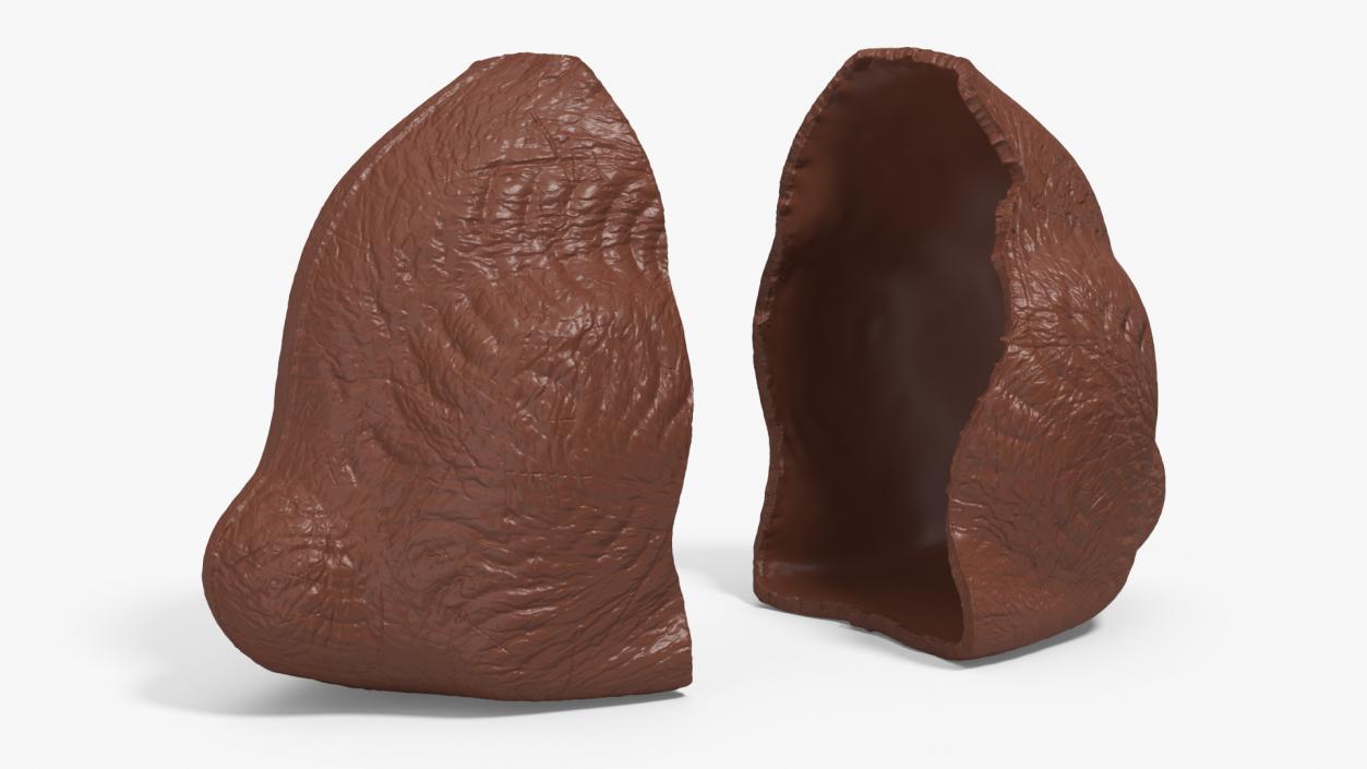 3D model Piece of Chocolate Bunnys Back