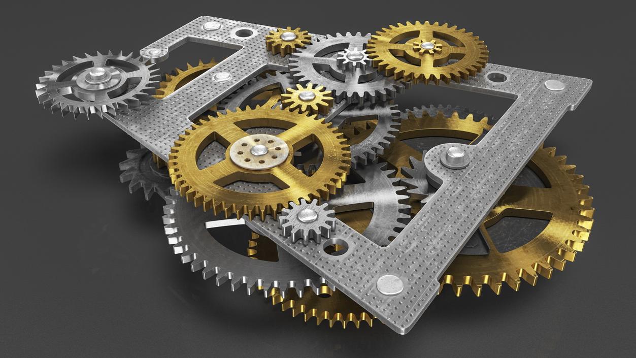 3D Clockwork Gears Mixed