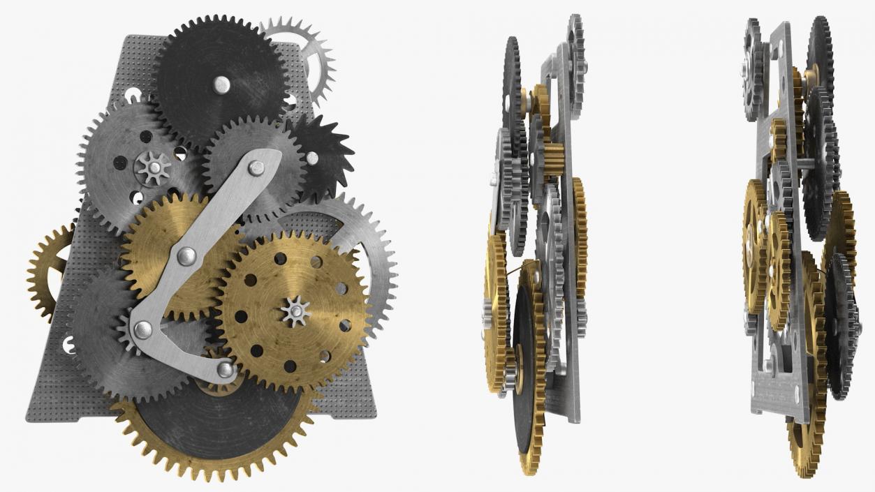 3D Clockwork Gears Mixed