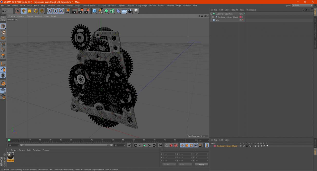 3D Clockwork Gears Mixed