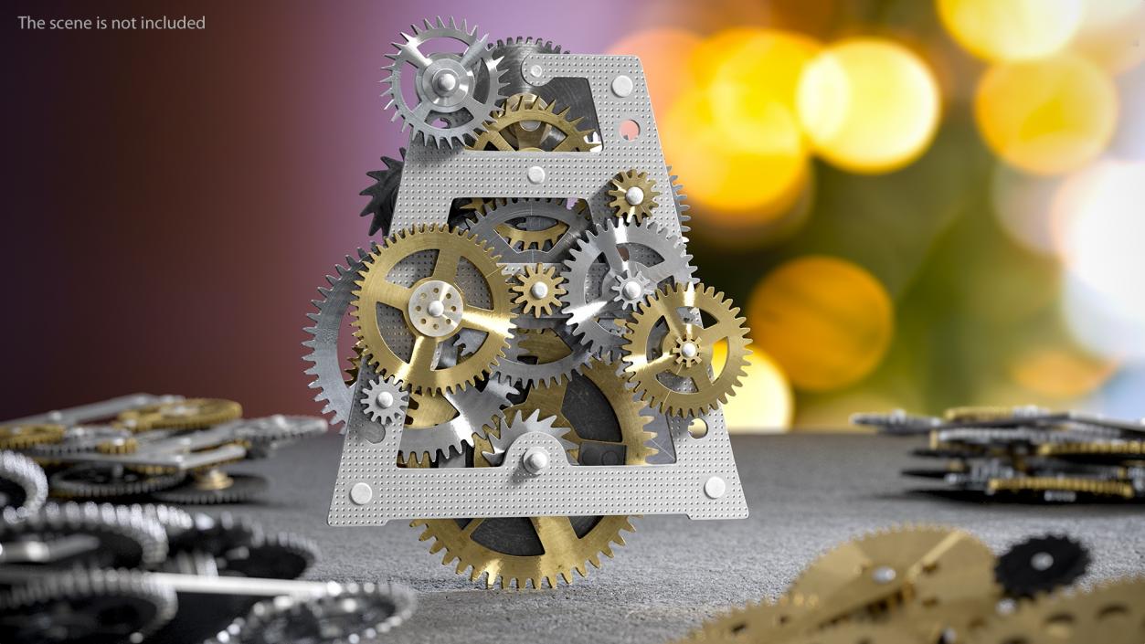 3D Clockwork Gears Mixed