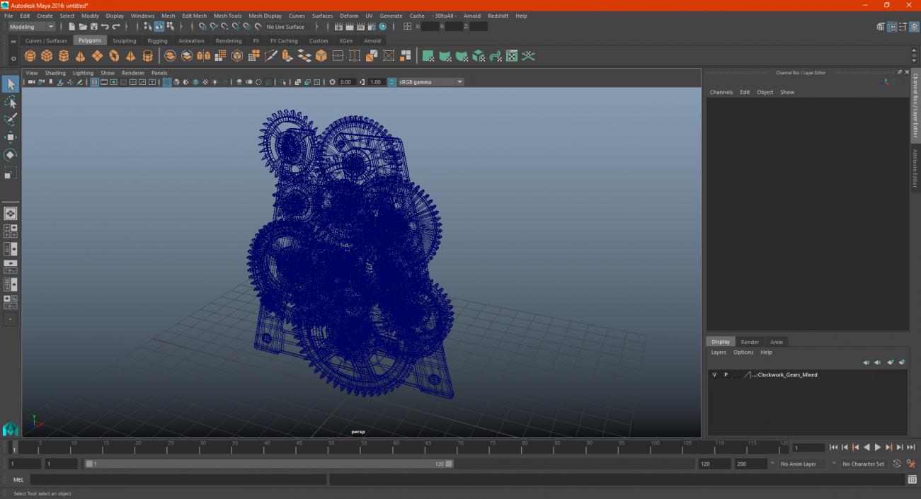 3D Clockwork Gears Mixed