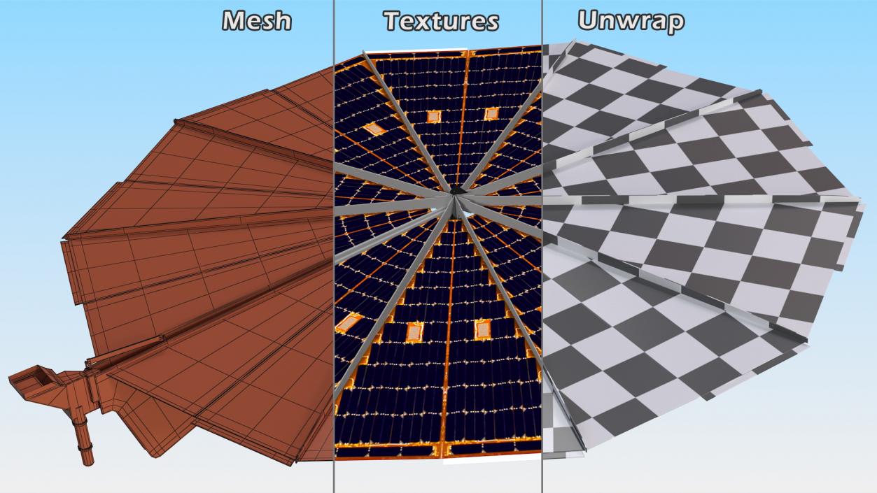 3D Lander Solar Array model