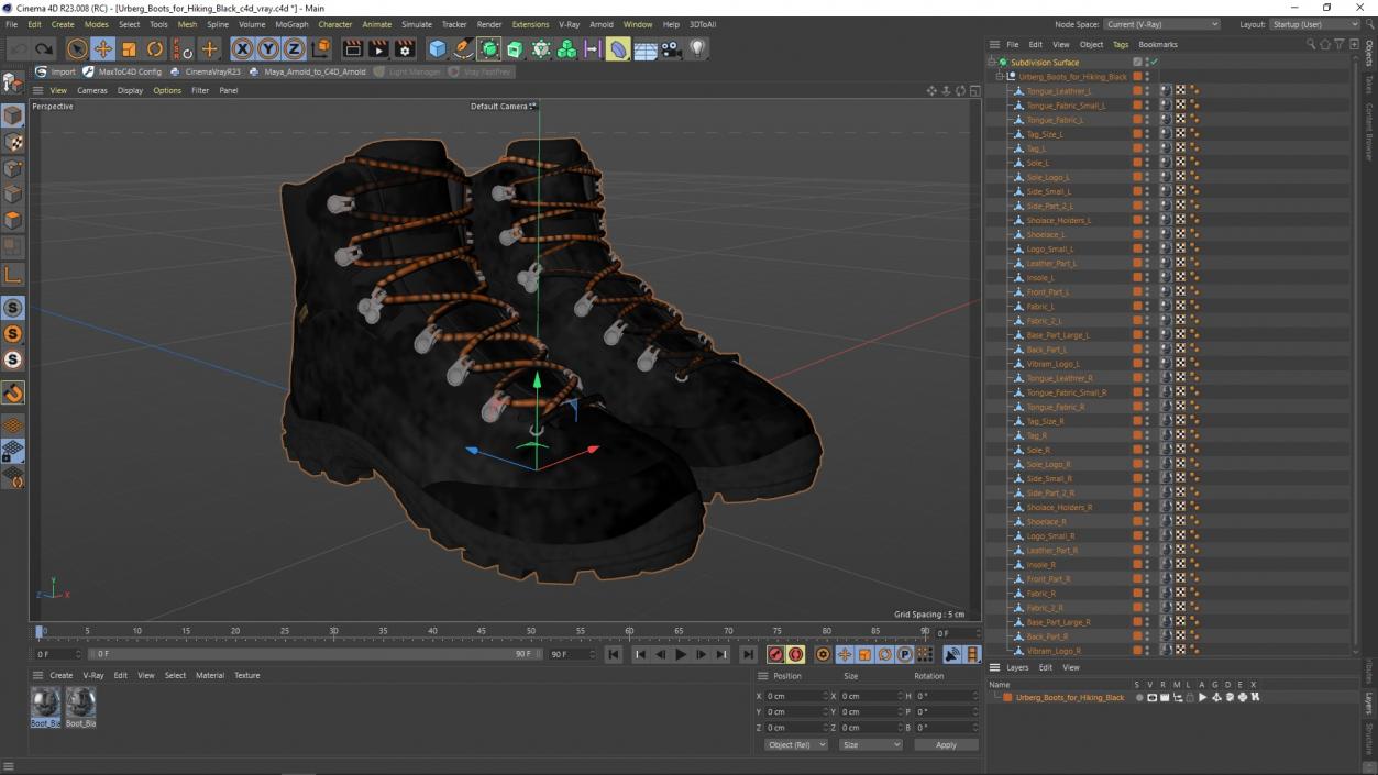 Urberg Boots for Hiking Black 3D model