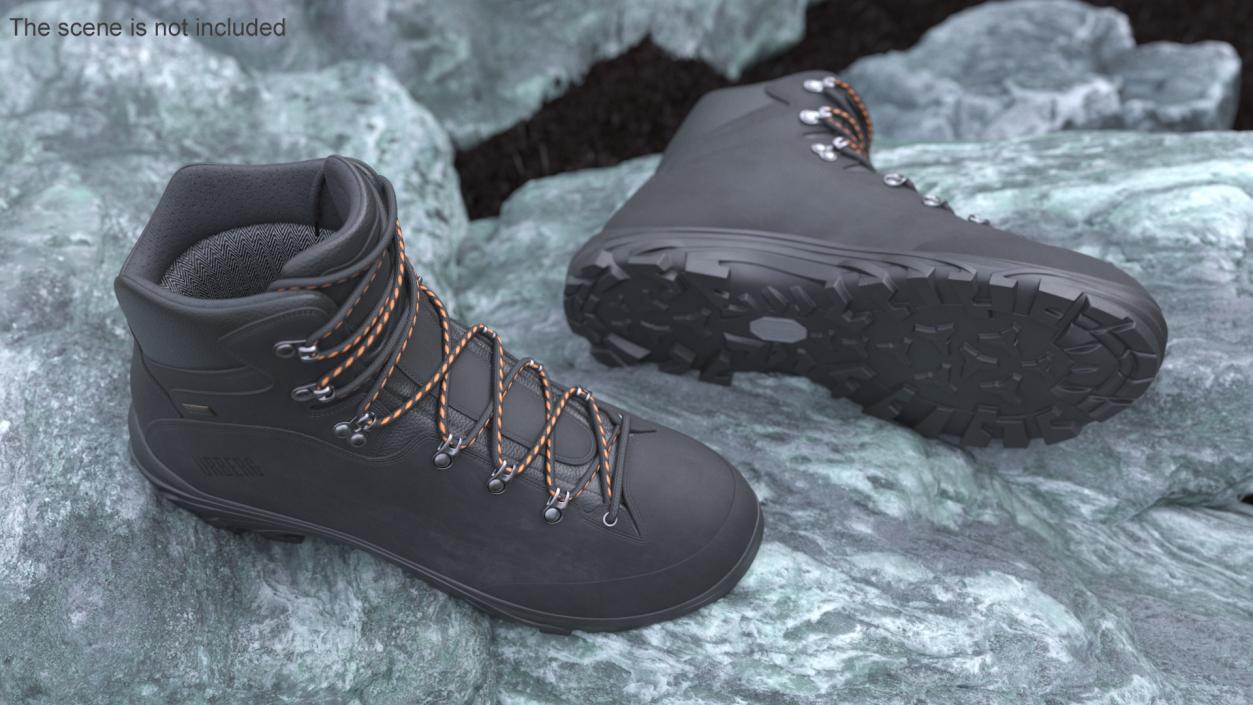 Urberg Boots for Hiking Black 3D model