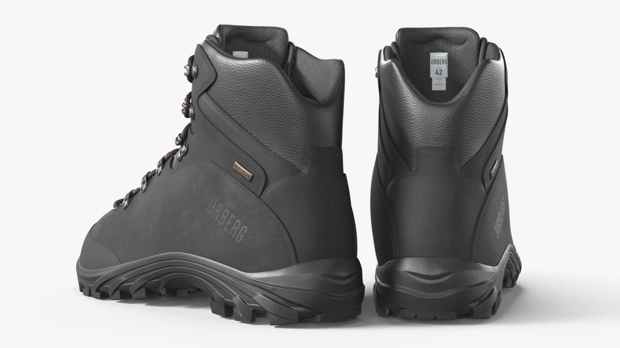 Urberg Boots for Hiking Black 3D model