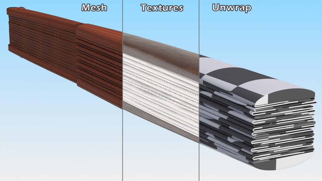 3D model Hand Fan Folded