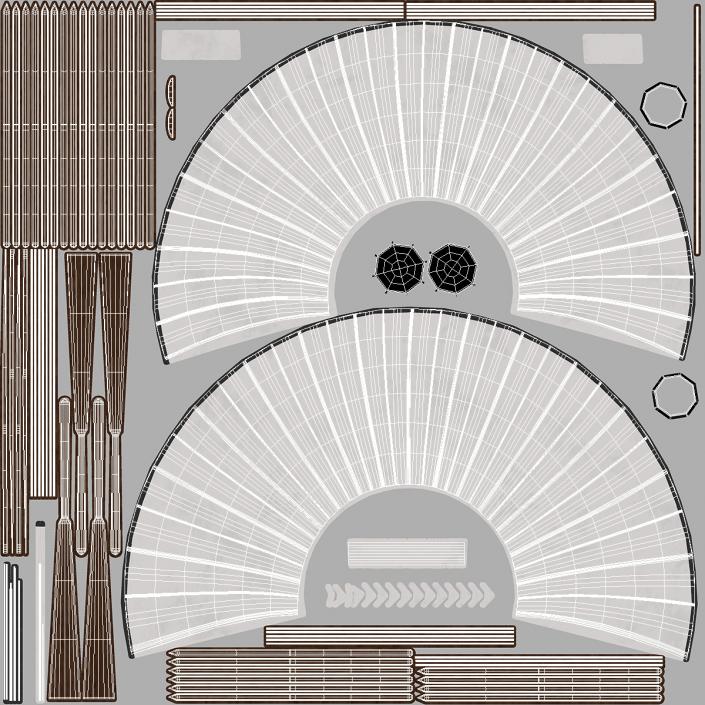 3D model Hand Fan Folded