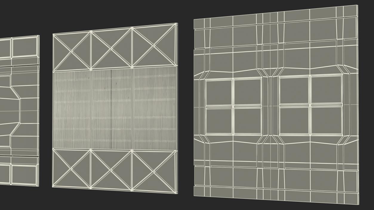 Futuristic Floor Panels Set 3D