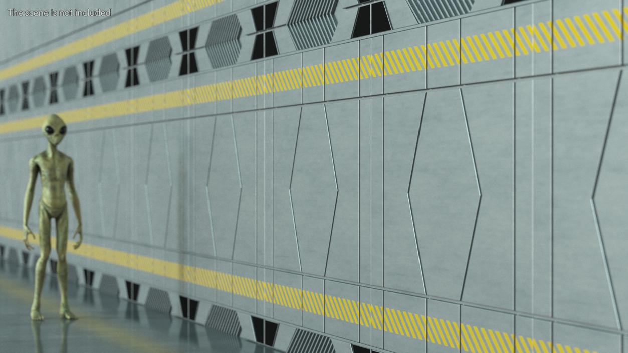 Futuristic Floor Panels Set 3D