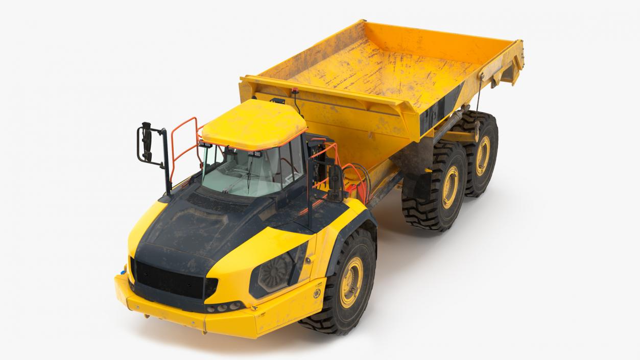 3D Articulated Dump Truck Dirty model