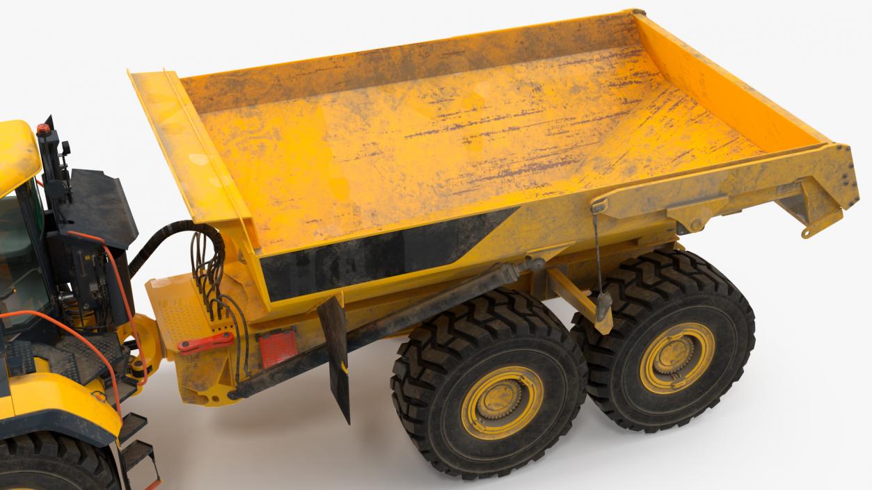 3D Articulated Dump Truck Dirty model