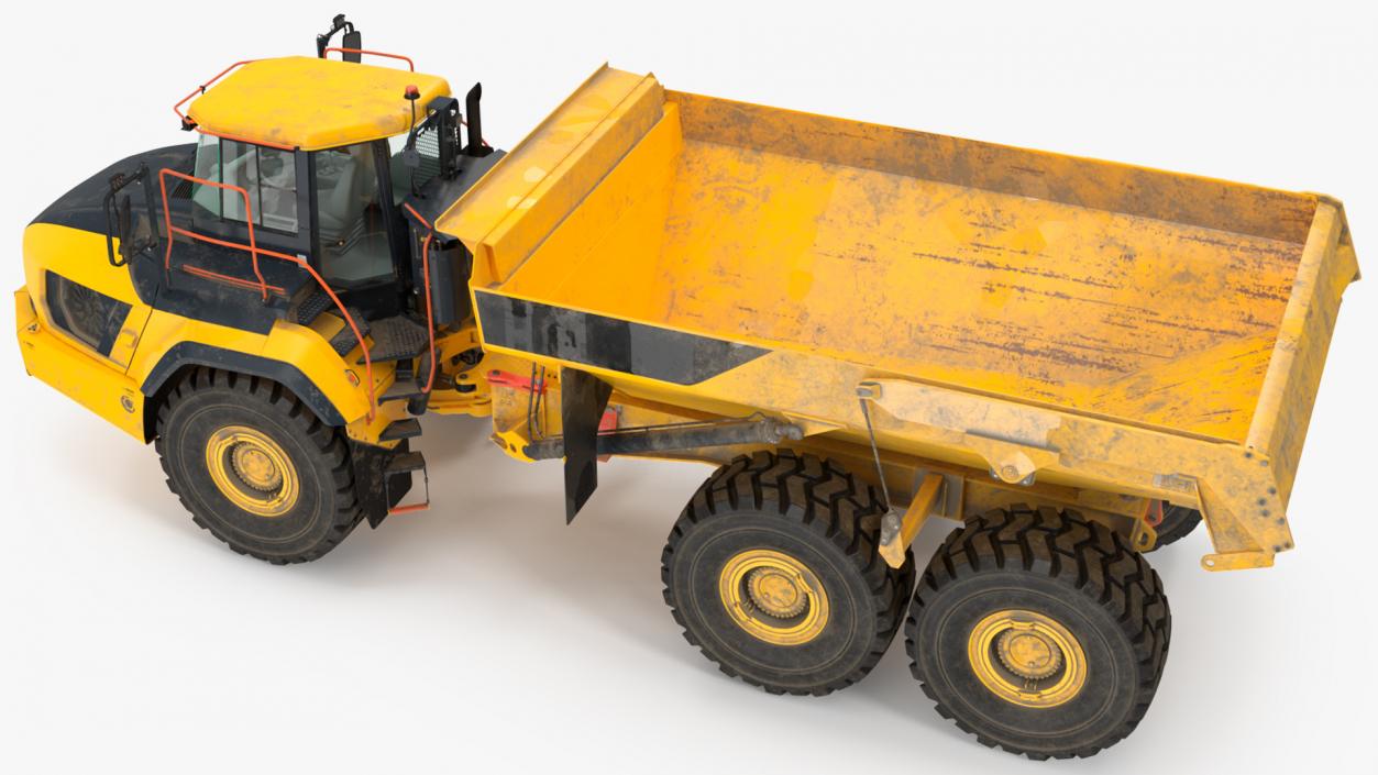 3D Articulated Dump Truck Dirty model