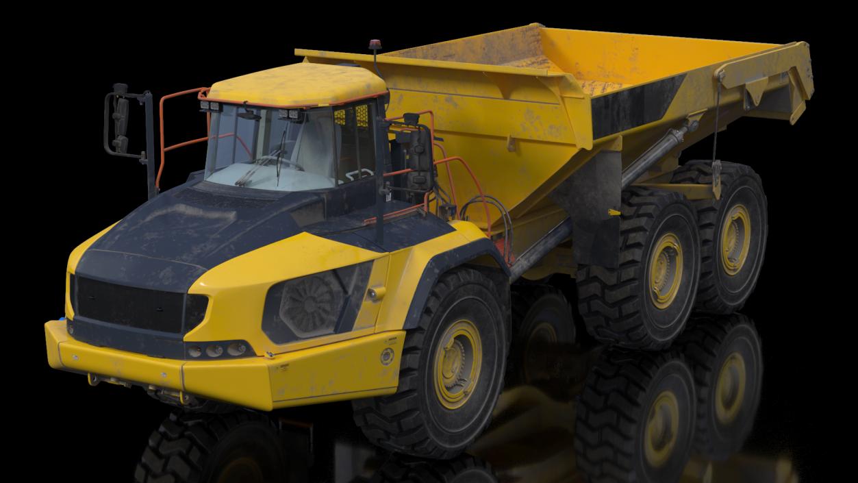 3D Articulated Dump Truck Dirty model