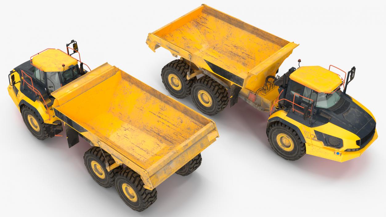 3D Articulated Dump Truck Dirty model