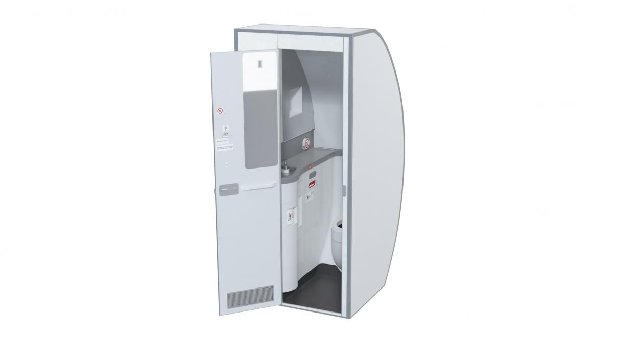 3D Airplane Toilet Lavatory Interior model