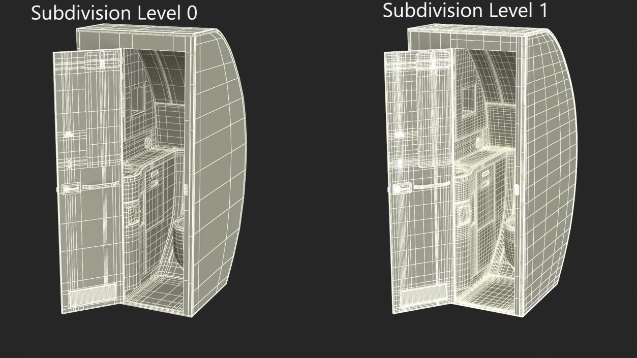 3D Airplane Toilet Lavatory Interior model